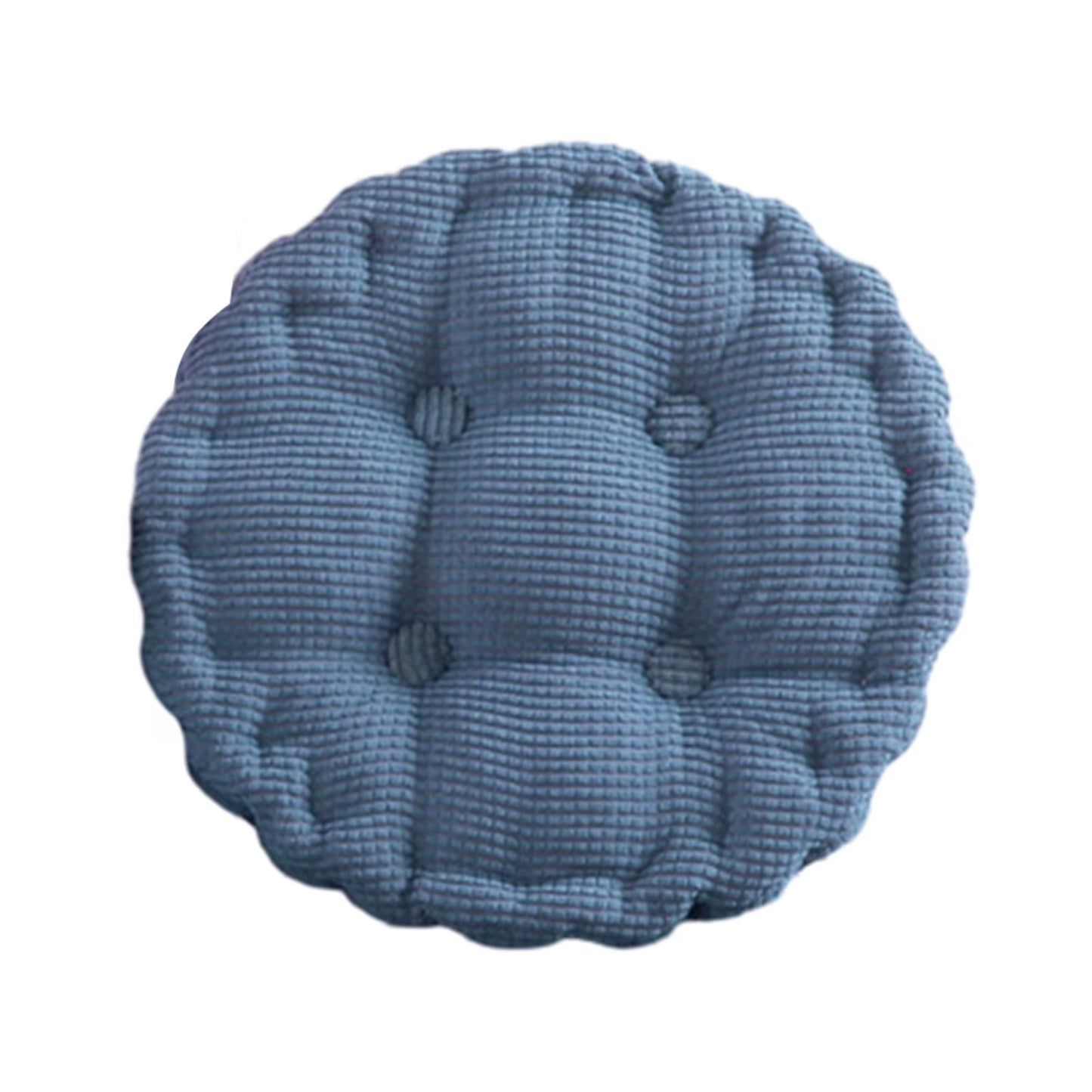 round Floor Pillow, Large Meditation Seat Cushion for Adult, 16" Circle Tufted Corduroy Solid Chair Pad, Thicken Soft Cotton Filled Seat Pads Non-Slip Floor Cushion for Living Room Tatami Patio