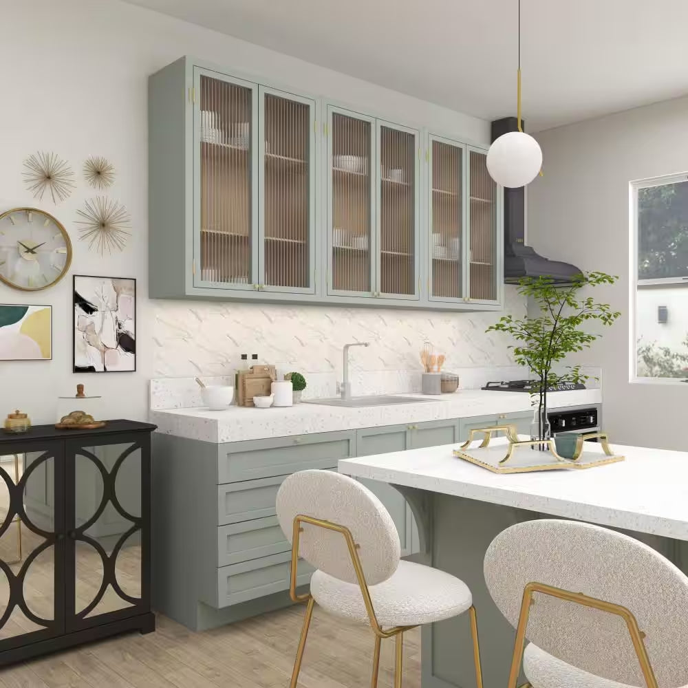 Gold Ceramic Decorative Tray with Gold Handles (Set of 2)