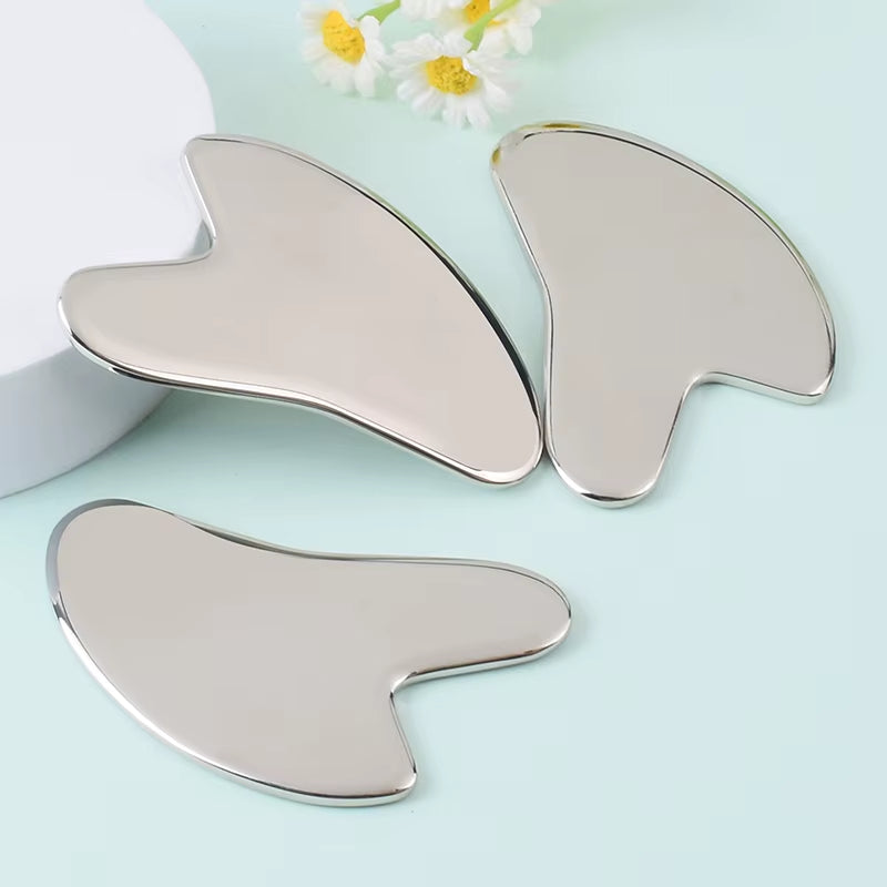 Stainless Steel Gua Sha Board, Heart Shape, Muscle Massage, Tissue Therapy, Scraping Plate, Promote Blood Circulation, Body Rela