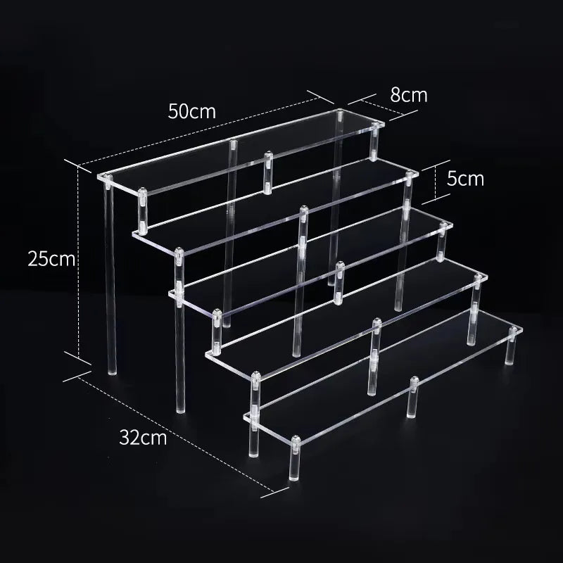 20-50Cm Acrylic Riser Display Riser Shelf for Figures Display Stand Display Cupcake Perfume Organizer Cologne Makeup Collection