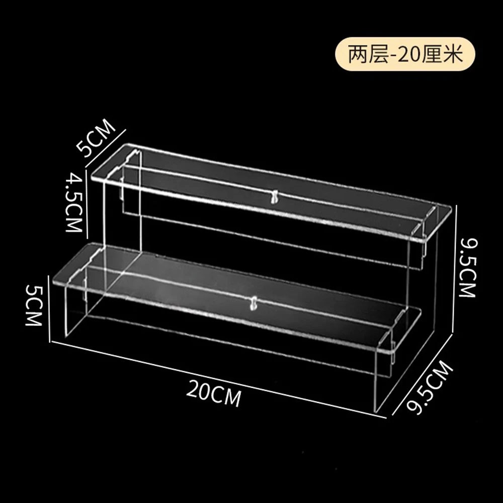 Clear Display Stand Figures Holder Blind Box Storage Perfume Cupcake Storage Shelf Organizer Jewellery Cosmetics Display Rack