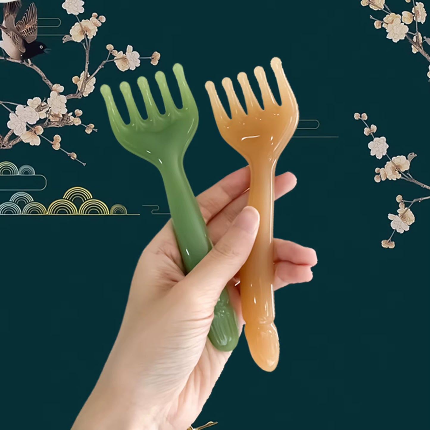 5 Claw Resin Meridian Massage Brush Gua Sha Acupoint Unblocking Facial Tools Hair Scalp Massager Stress Relief Tools