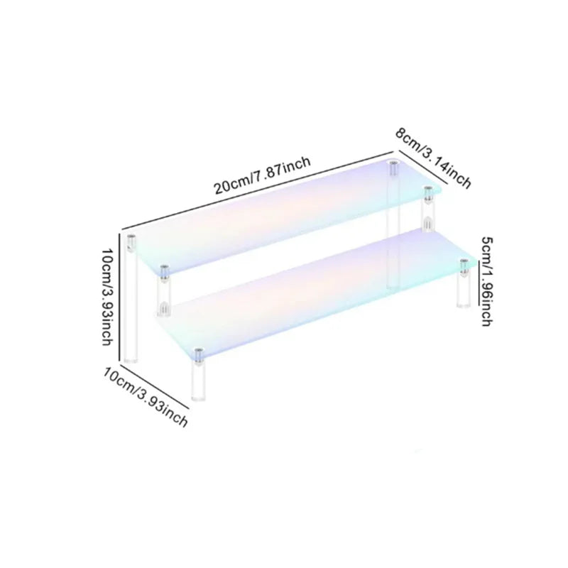 Clear Acrylic Display Stand for Anime Figures Cupcake Shelf Organizer Desserts Holder Jewels Display Risers Stand Perfume Stand
