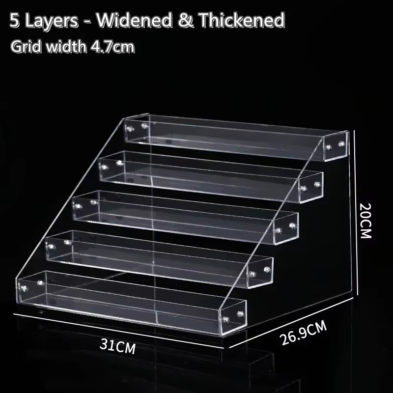 Transparent Acrylic Perfume Display Rack Multi-Layer Nail Polish Storage Rack Ladder Desktop Toy Display Rack Shop Display Tool