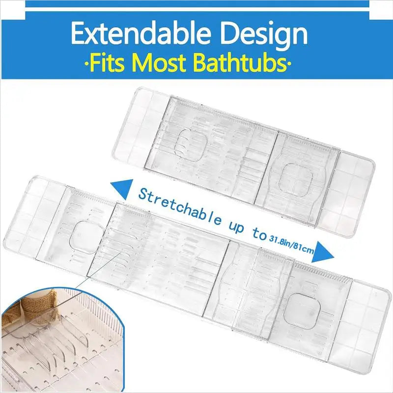 Bathtub Trays for Tub Bathtub Tray Caddy for Bath Bath Shelf over Tub Adjustable Bath Tray Bathtub Accessories for Home Spa