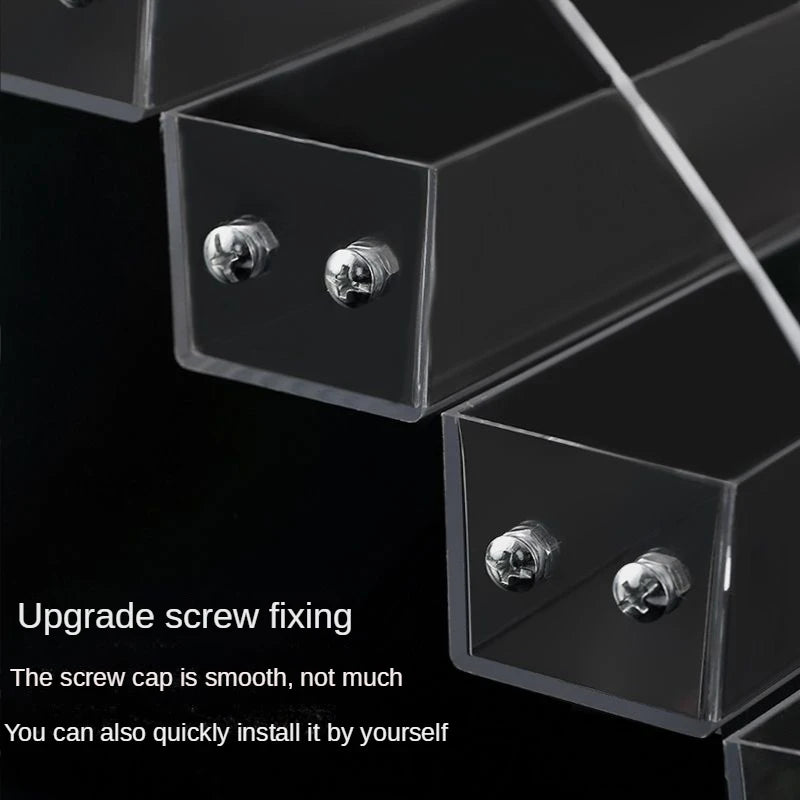 Acrylic Display Rack Nail Polish Storage Box Transparent Ladder Perfume Stand Holder Makeup Organizer Toy Shelf Desktop Shelf