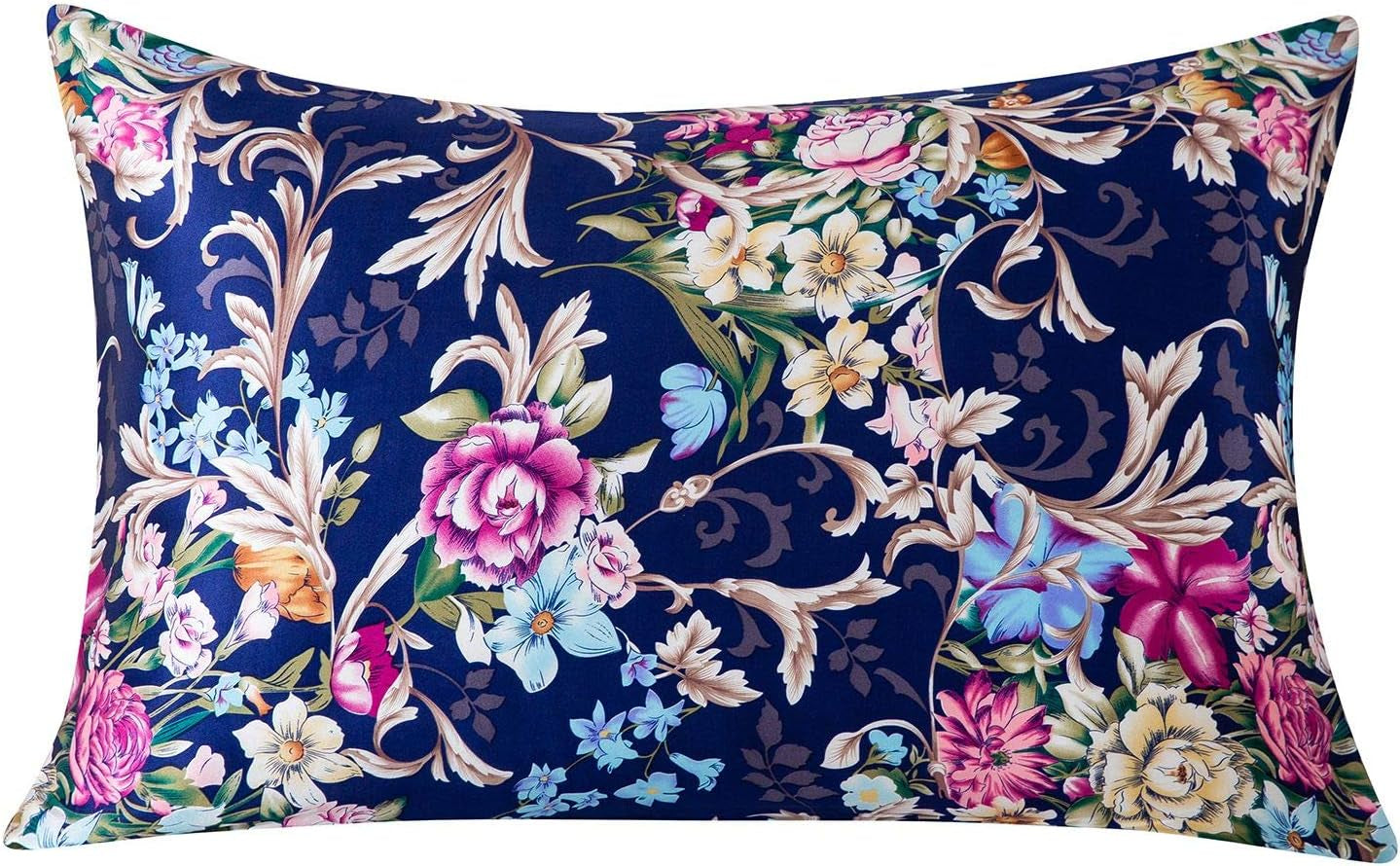 Silk Pillowcase for Hair and Skin with Hidden Zipper Print (Queen, Pattern4)