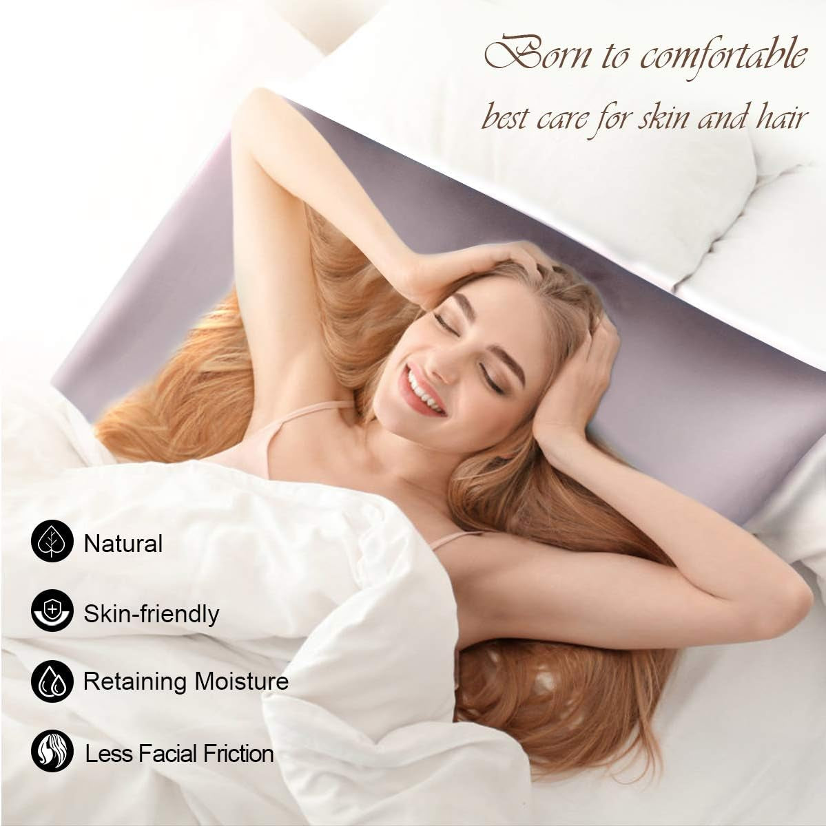 100% Mulberry Silk Pillowcase for Hair and Skin, Both Side 19 Momme Real Silk, Hidden Zipper Washable Pure Silk Bed Pillowcase Covers, Envelope Gift Box,1Pc (Rose Taupe, Queen 20''×30'')