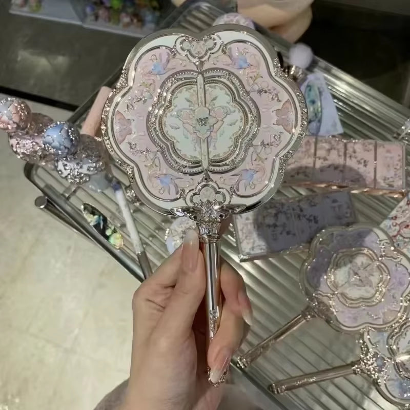 Flower Knows Vanity Mirror Violet Strawberry Rococo Hand Mirror Makeup Mirrors Portable Mirror with Handle
