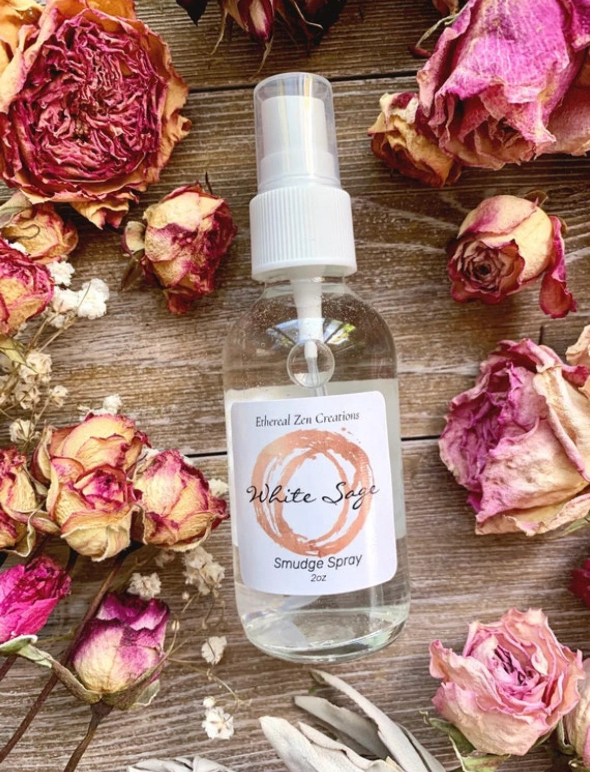 New Beginnings Cleansing Gift Box: Soy Candle, Sage, Rose Quartz