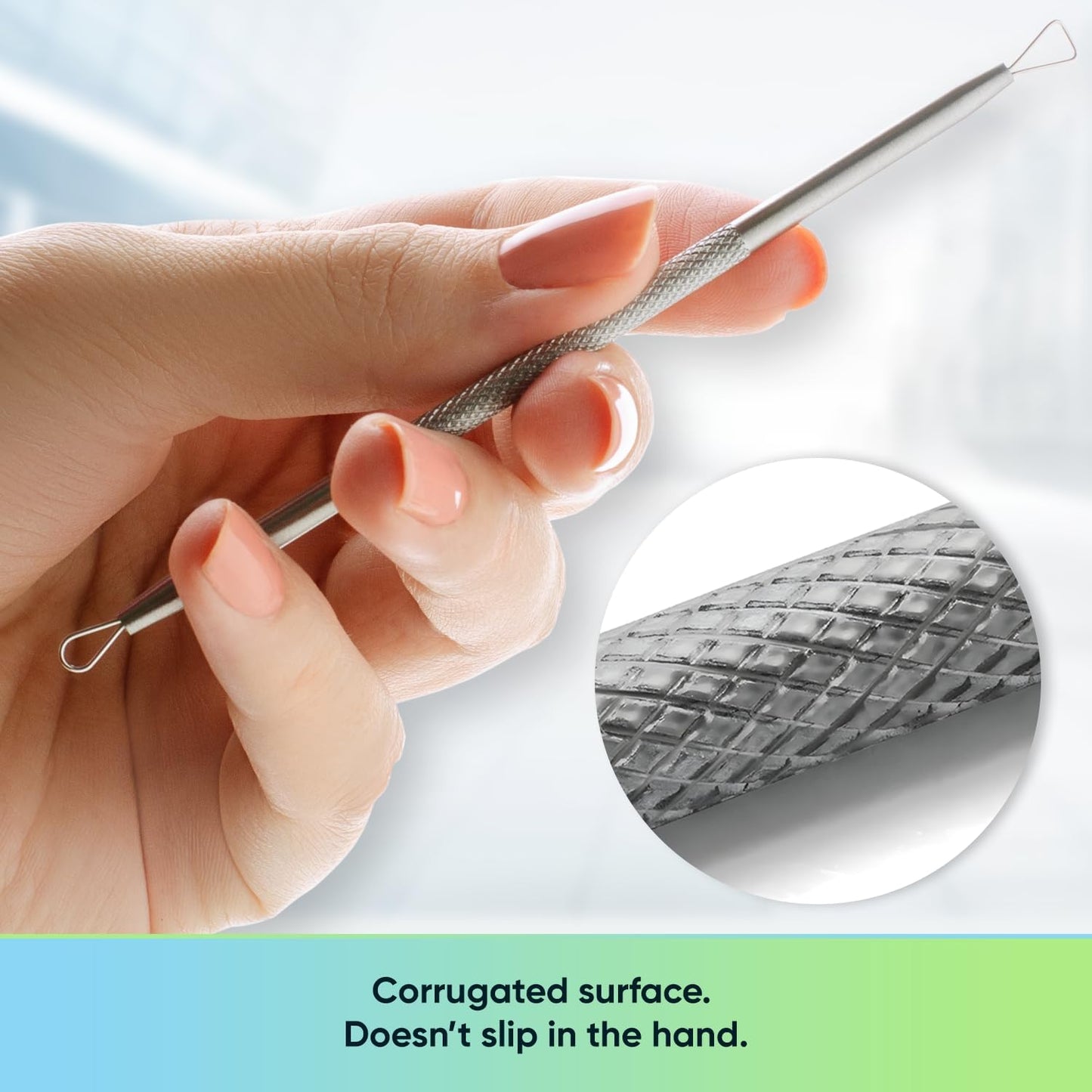 Ultimate Blackhead Removal Skincare Tools Set, Vidal Loops, Uno Spoon, 5 in 1, Metal Storage Case