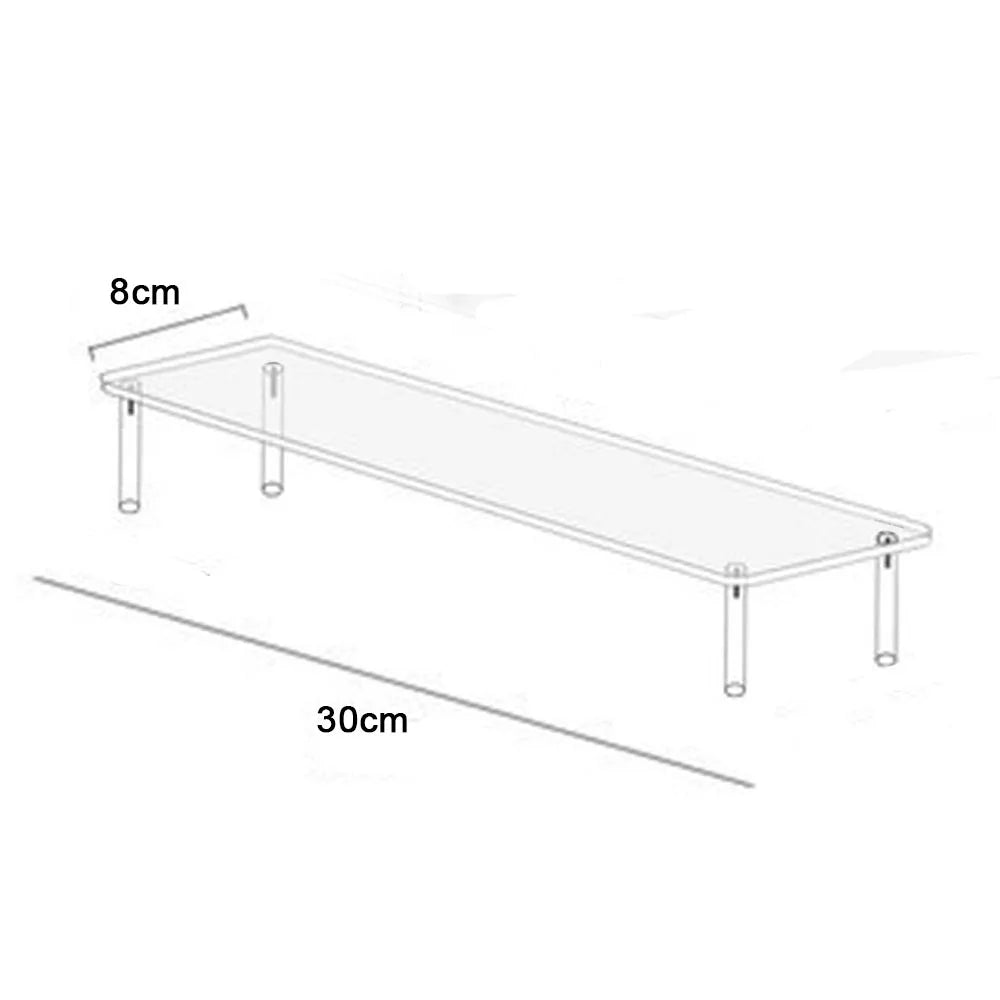1-4 Tier Acrylic Display Stand Durable Display Rack for Cupcake Perfume Doll Transparent Trapezoidal Blind Box Storage Shelf