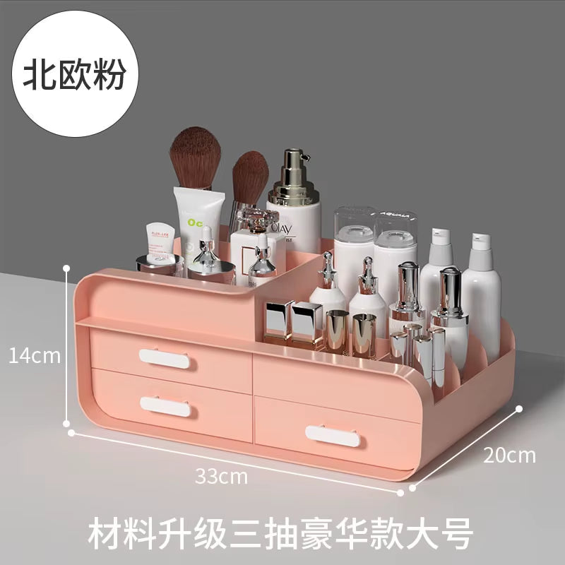 Desktop Makeup Organizer Cosmetic Storage Box Jewelry Nail Polish Drawer Organizer Container Lipstick Sorting Sundries Cases