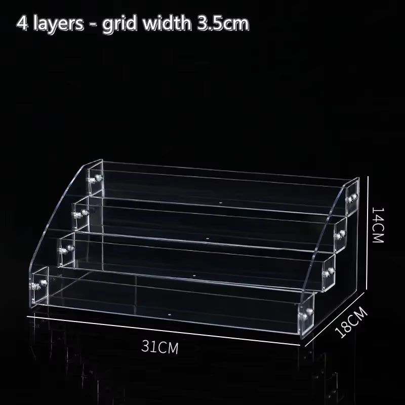 Transparent Acrylic Perfume Display Rack Multi-Layer Nail Polish Storage Rack Ladder Desktop Toy Display Rack Shop Display Tool