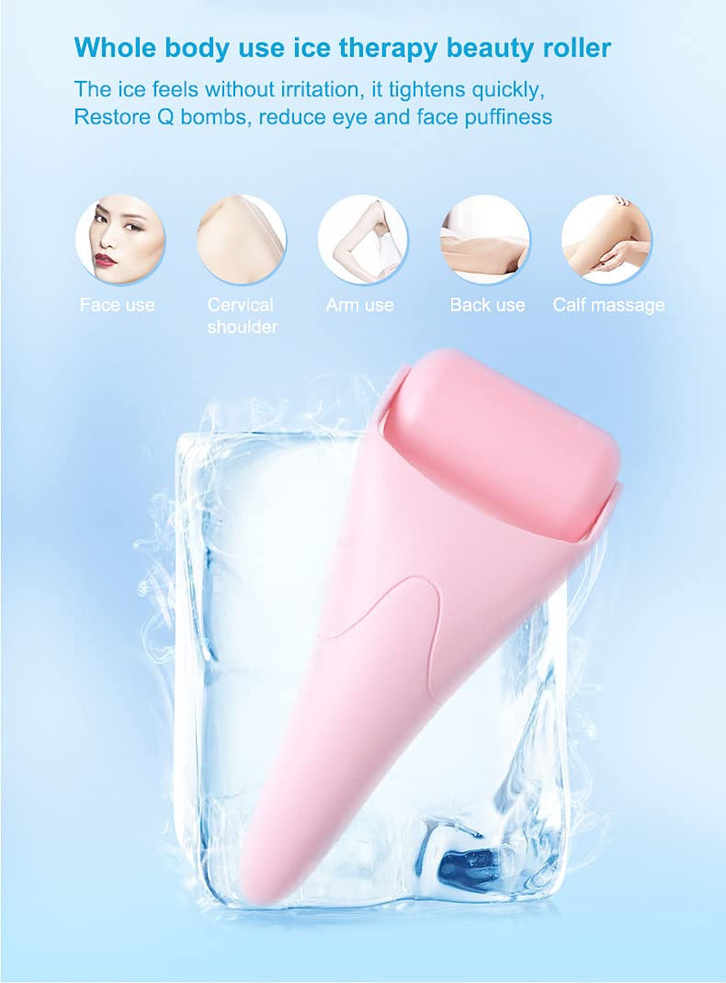 Ice Roller for Face and Gua Sha Facial Tools,Reduce Wrinkles Puffiness Migraine Pain Relief,Skin Care Products