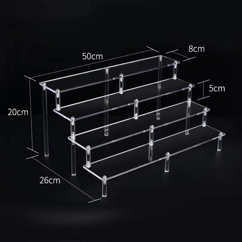 20-50Cm Acrylic Riser Display Riser Shelf for Figures Display Stand Display Cupcake Perfume Organizer Cologne Makeup Collection