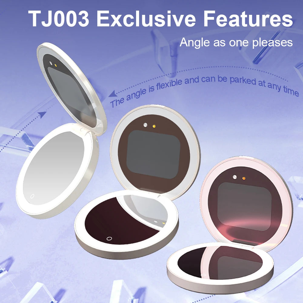 Foldable Portable Uv Sunscreen Test Mirror Mini Pocket Mirrors Suitable for Travel Beautiful Practical Makeup Mirrors