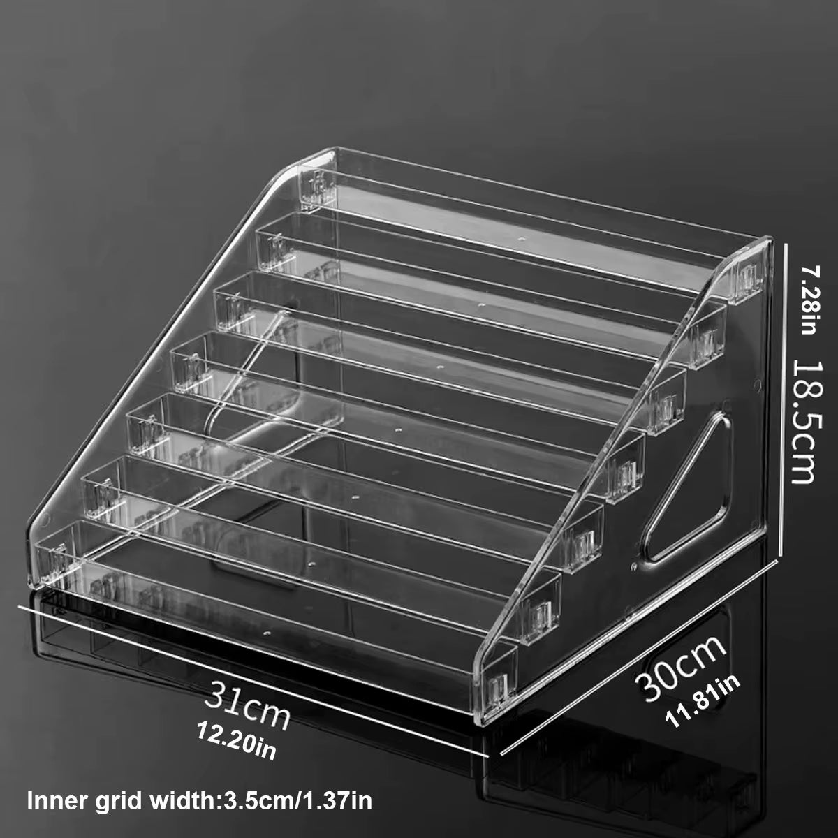 1Pc Acrylic Multilayer Ladder Transparent Perfume Display Shelf Cosmetics Store Display Shelf Is Suitable for Lipstick Organizer