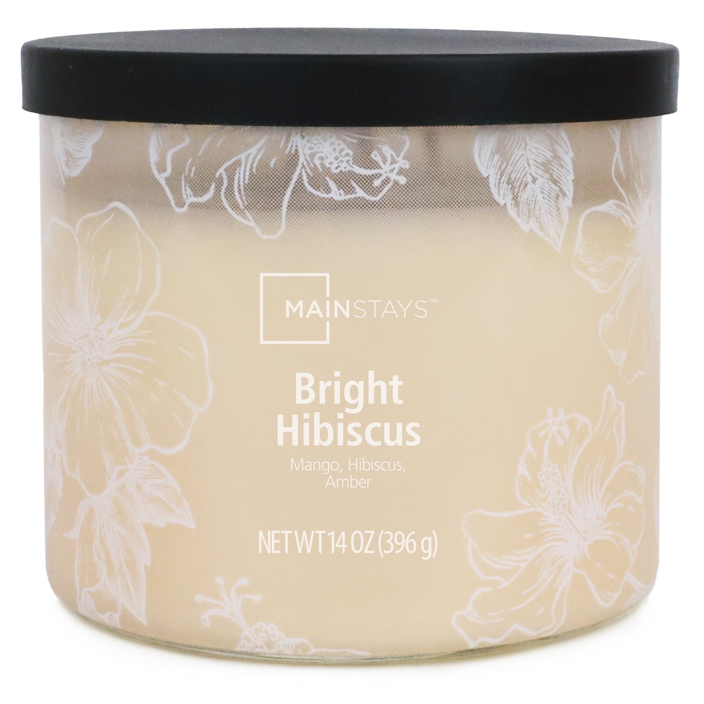 3-Wick Ombre Wrap Bright Hibiscus Scented Candle, 14 Oz