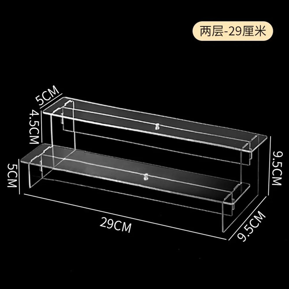 Clear Display Stand Figures Holder Blind Box Storage Perfume Cupcake Storage Shelf Organizer Jewellery Cosmetics Display Rack