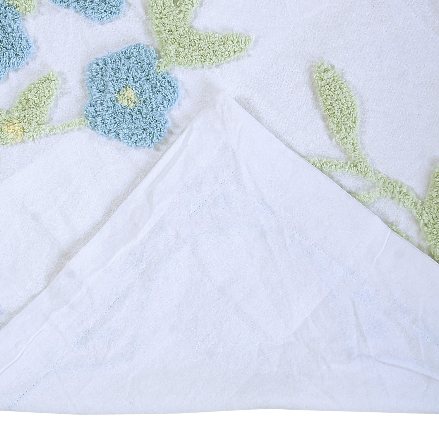 22" X 27" Standard Sham 100% Cotton Floral Decorative Pillow Cover, Bloomfield Collection Blue