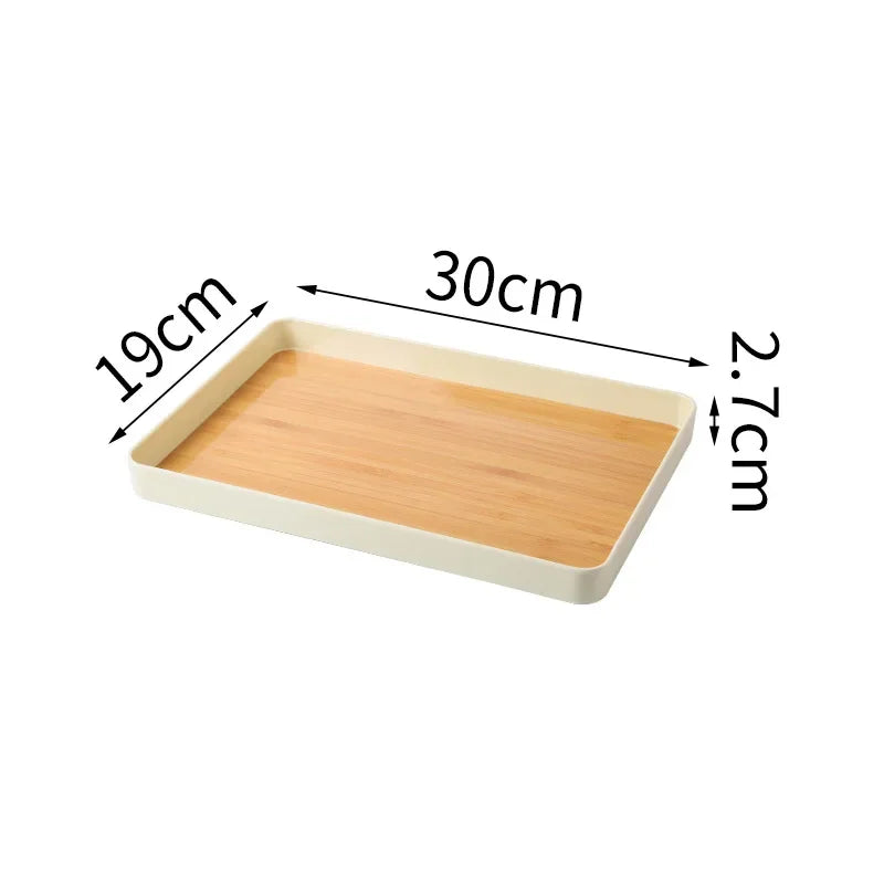 Nordic Wood Storage Tray Household Desktop Sundries Cosmetic Perfume Jewelry Key Plate Home Decorative round Storage Trays