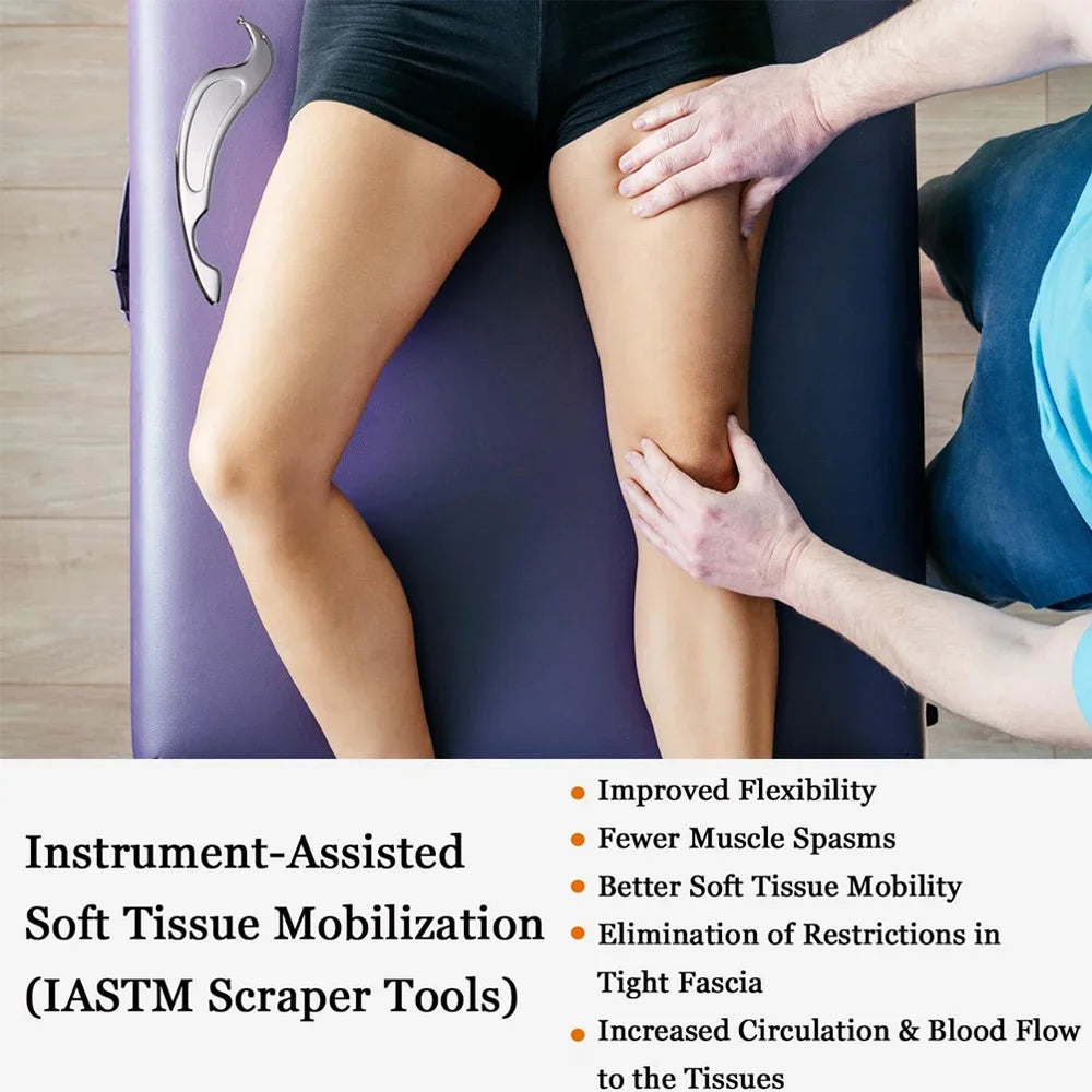 1PCS Stainless Steel Body Gua Sha - Muscle Scraper, Scar Tissue, Body Sculpting, Scraper Tool for Massage and Lymphatic Drainage
