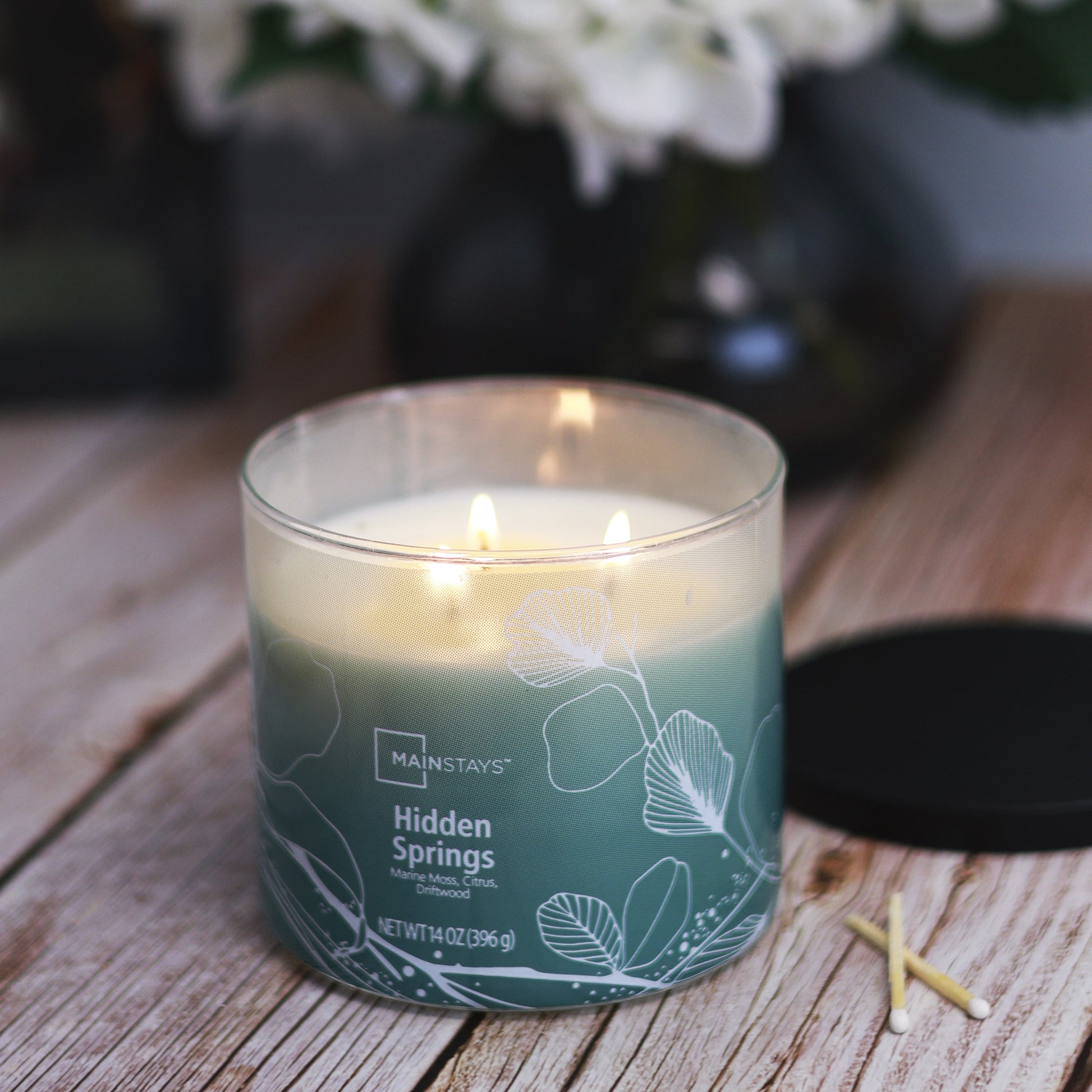 3-Wick Ombre Wrap Hidden Springs Candle, 14-Ounce