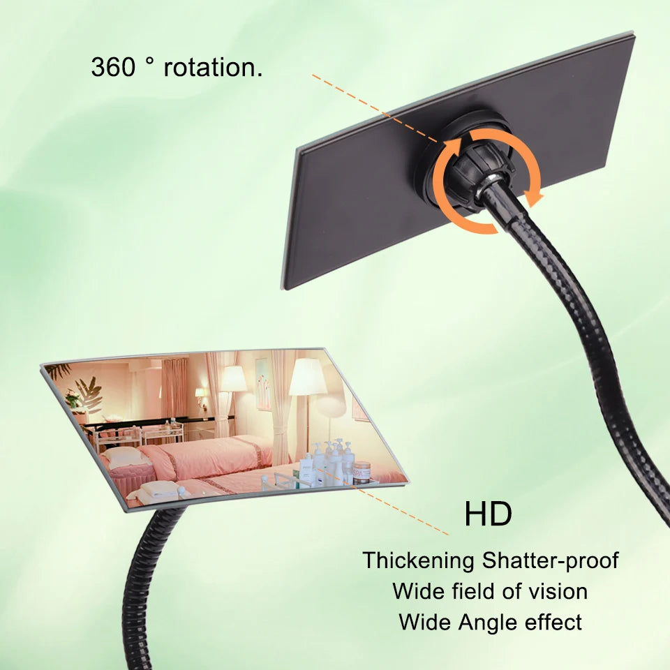 Flexible Clip-On Mirror for Salon Grafting Eyelash Extension Makeup Mirror Clip on Computer Desk Office Personal Privacy Safety