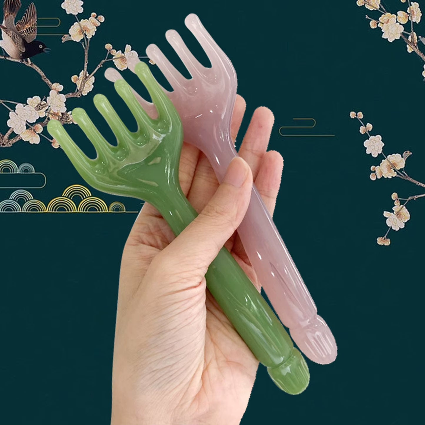 5 Claw Resin Meridian Massage Brush Gua Sha Acupoint Unblocking Facial Tools Hair Scalp Massager Stress Relief Tools
