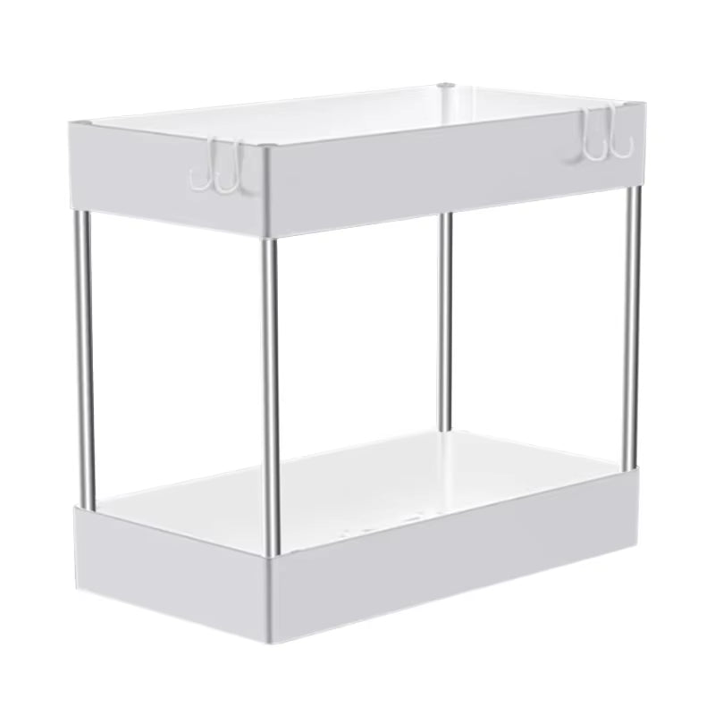 1/2 Pcs under Sink Storage Organizer 2 Tier Drawer Multipurpose Rack Cabinet under Sink Storage Rack Bathroom Kitchen Organizer