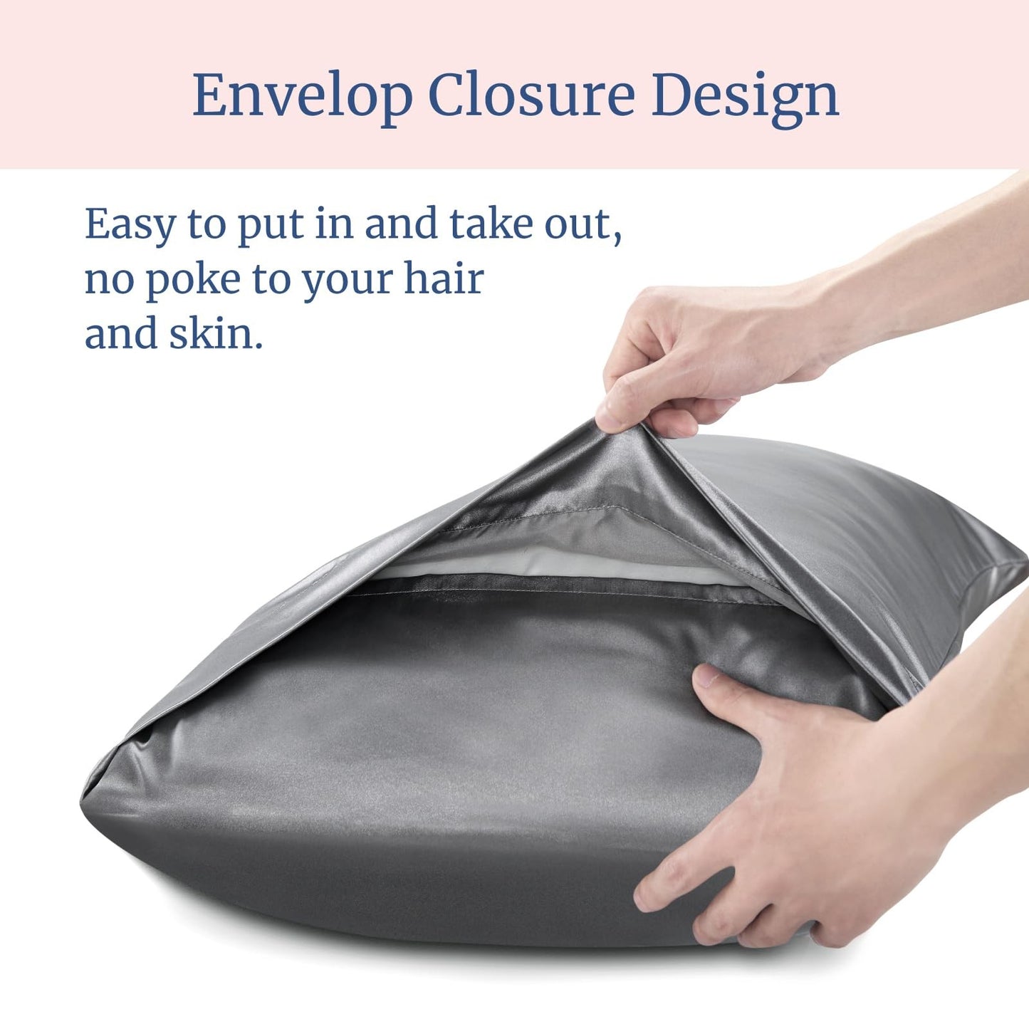 BEDELITE Satin Pillowcase for Hair and Skin, Super Soft and Cooling Similar T...