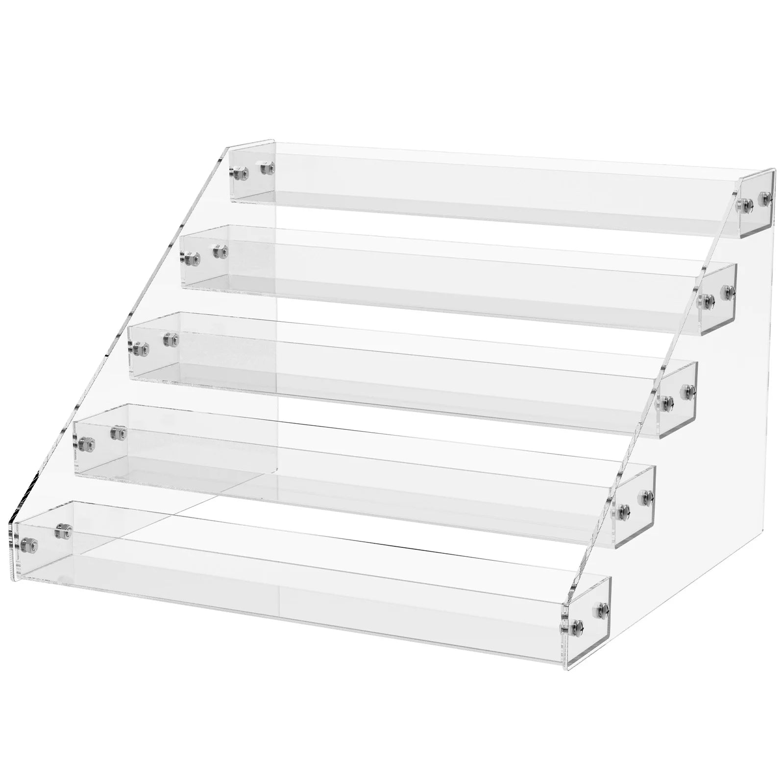 4/5 Layers Acrylic Display Stand Nail Polish Perfume Makeup Storage Shelf Transparent CD DVD Case Display Stand Organizer