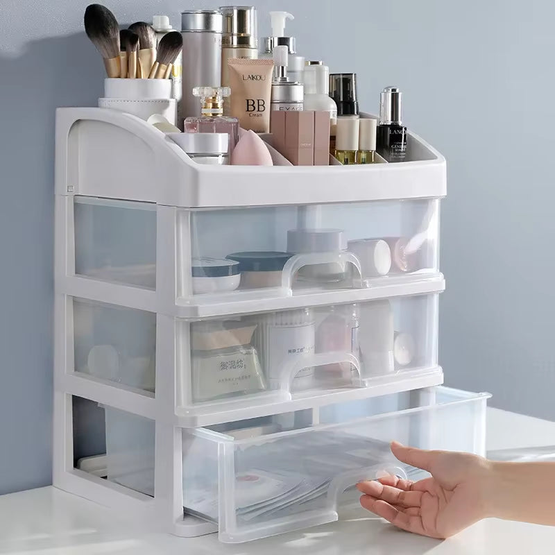 Make up Case Jewelry Container Box Makeup Organizer Drawers Plastic Cosmetic Storage Box Makeup Brush Holder Organizers