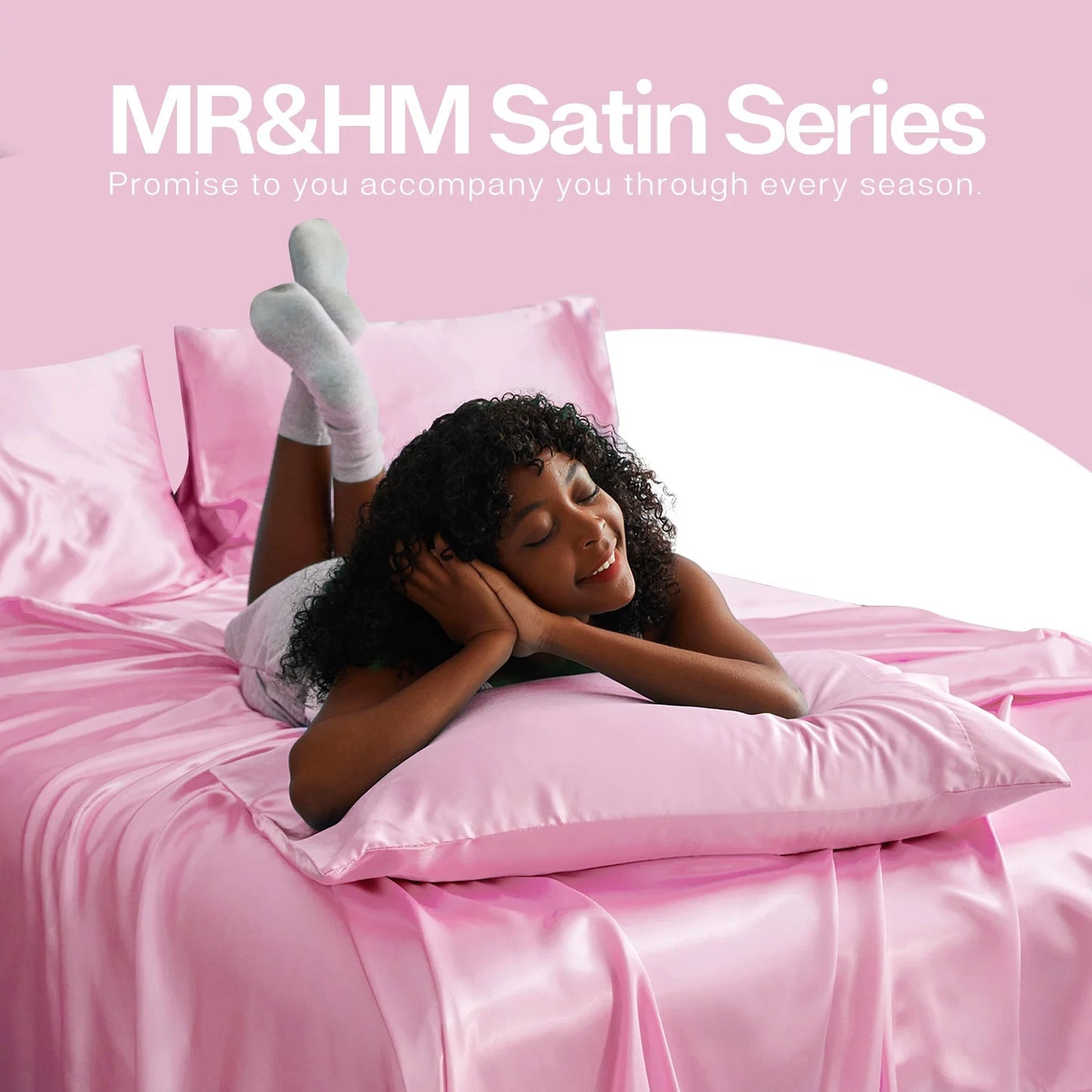 Satin Pillow Case, 2 Pack Satin King Silky Pillowcase for Hair and Skin, Satin Pillowcase Set of 2, 20X40, Pink