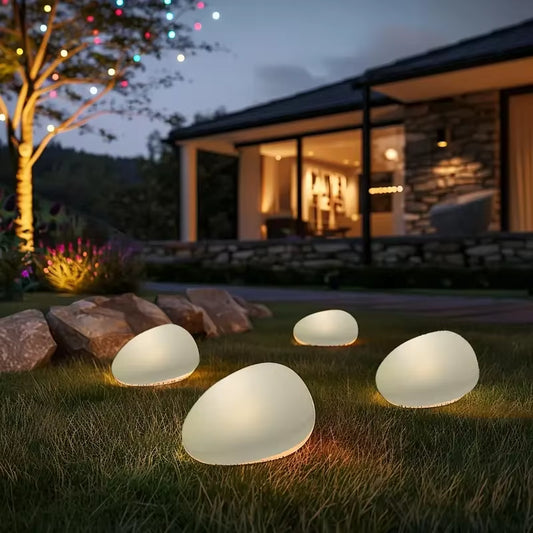 2Pcs Solar Goose Warm Stone Lamps Outdoor Courtyard Decorative Lamps Solar Rock Lamps Landscape Lamps Decorative Landscape Lamp