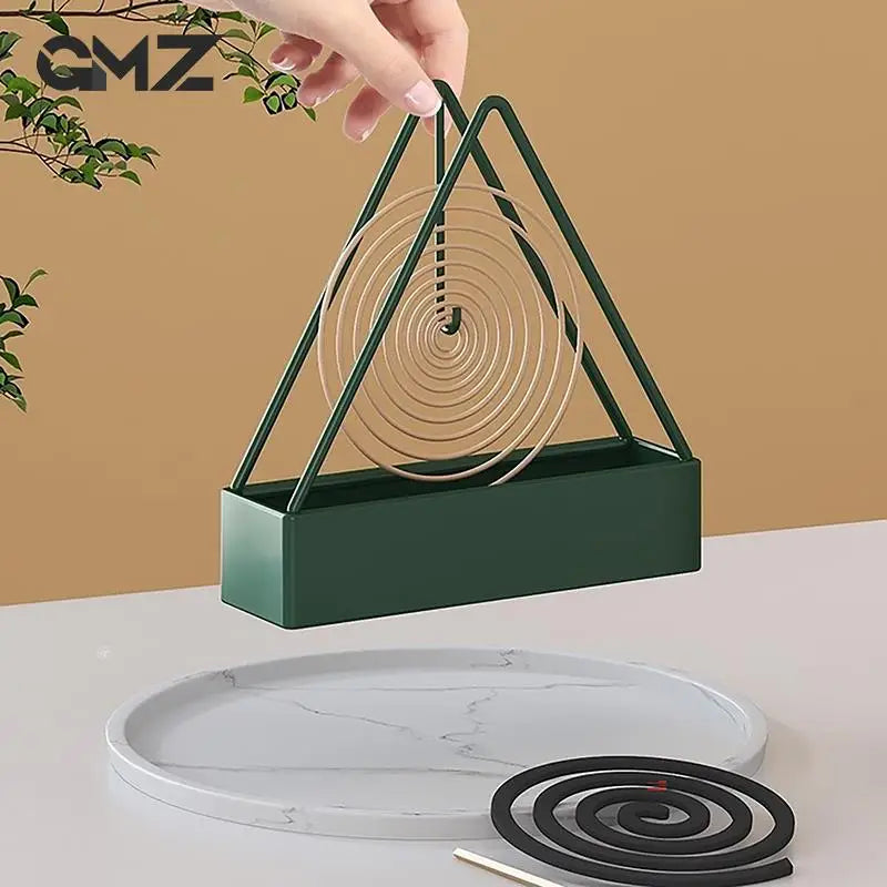 Modern Iron Mosquito Coil Holder Tri Stand Incense Burner for Outdoor Patio Bedroom