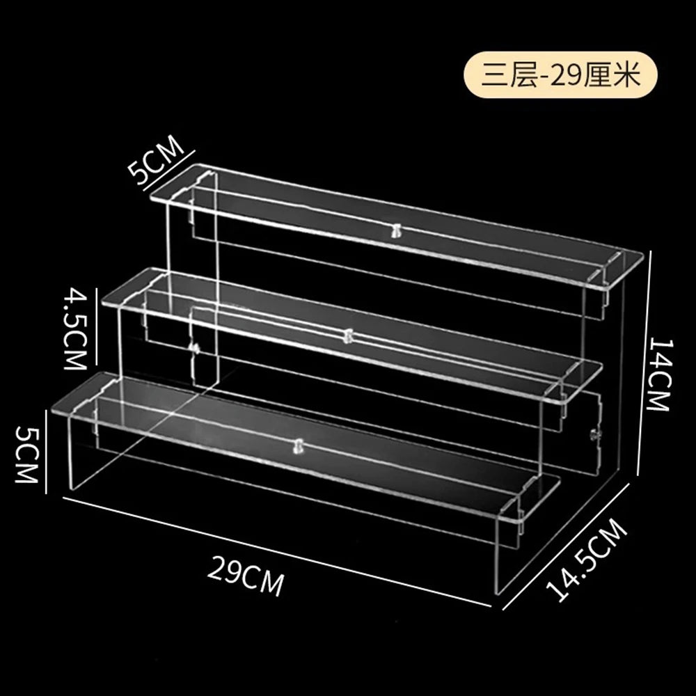 Clear Display Stand Figures Holder Blind Box Storage Perfume Cupcake Storage Shelf Organizer Jewellery Cosmetics Display Rack