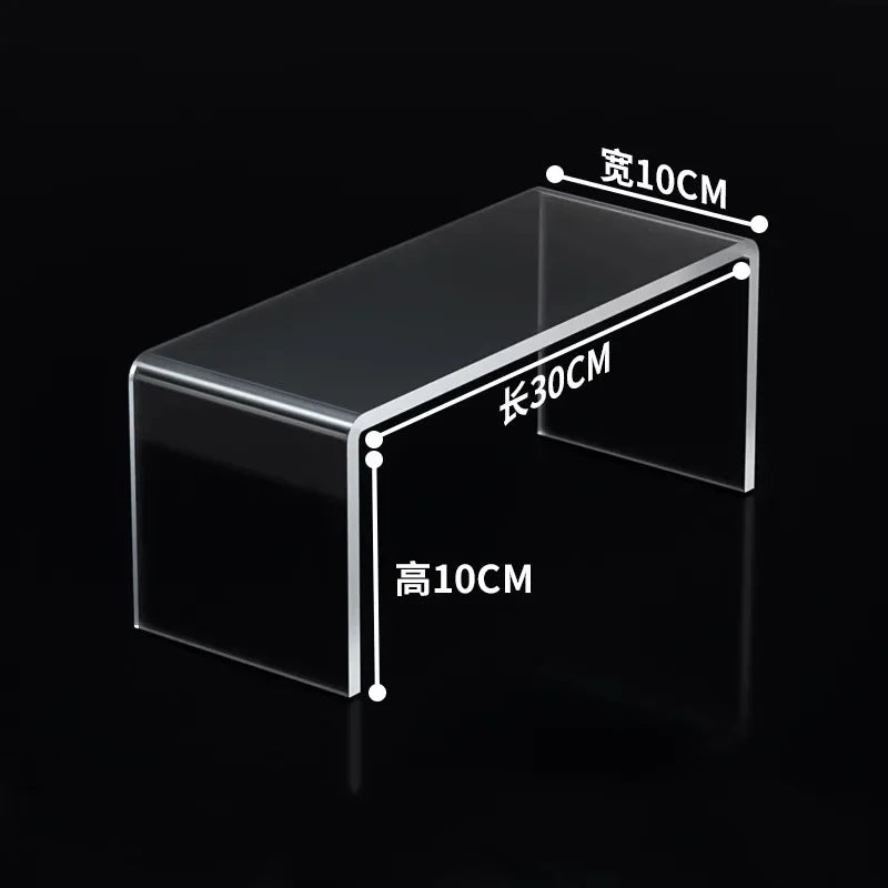 Clear Acrylic Shelf Desktop Display Cabinet Baffle Wardrobe Refrigerator Layered Partition Cosmetics Toy Perfume Storage Rack