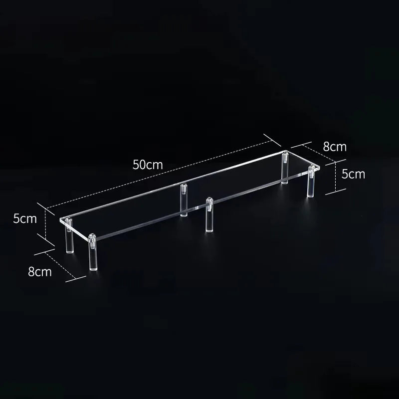 20-50Cm Acrylic Riser Display Riser Shelf for Figures Display Stand Display Cupcake Perfume Organizer Cologne Makeup Collection