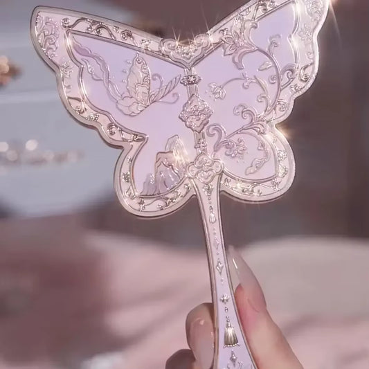 Flower Knows Vanity Mirror Violet Strawberry Rococo Hand Mirror Makeup Mirrors Portable Mirror with Handle