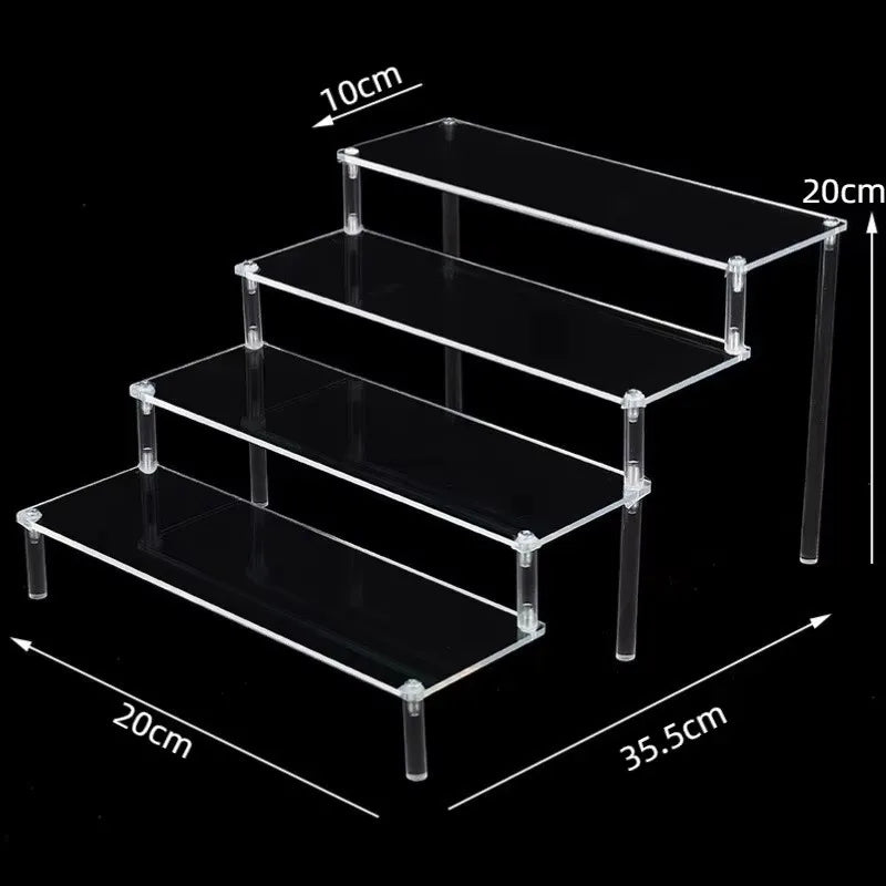 20-50Cm Acrylic Riser Display Riser Shelf for Figures Display Stand Display Cupcake Perfume Organizer Cologne Makeup Collection
