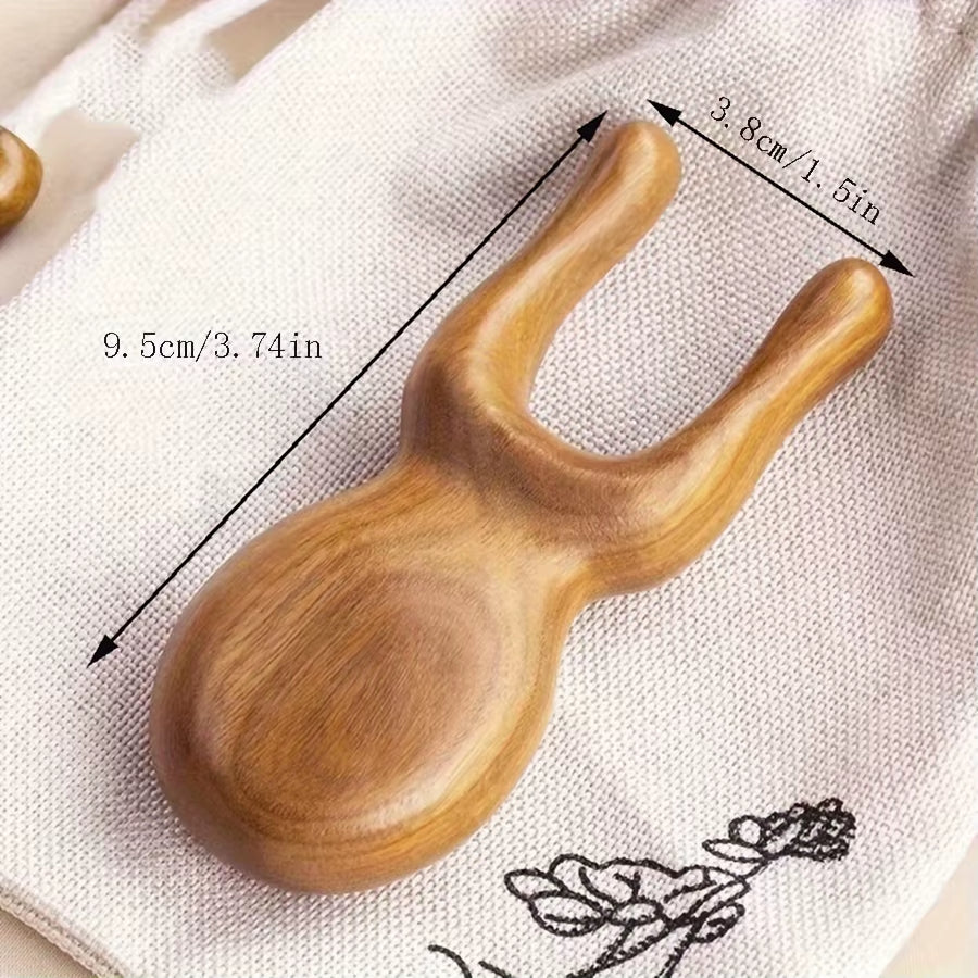 1Pc Sandalwood Frog Massage Tool for Face, Eyes, Ears, and Nose - Relaxing Gift for Mom, Dad, and Girlfriend