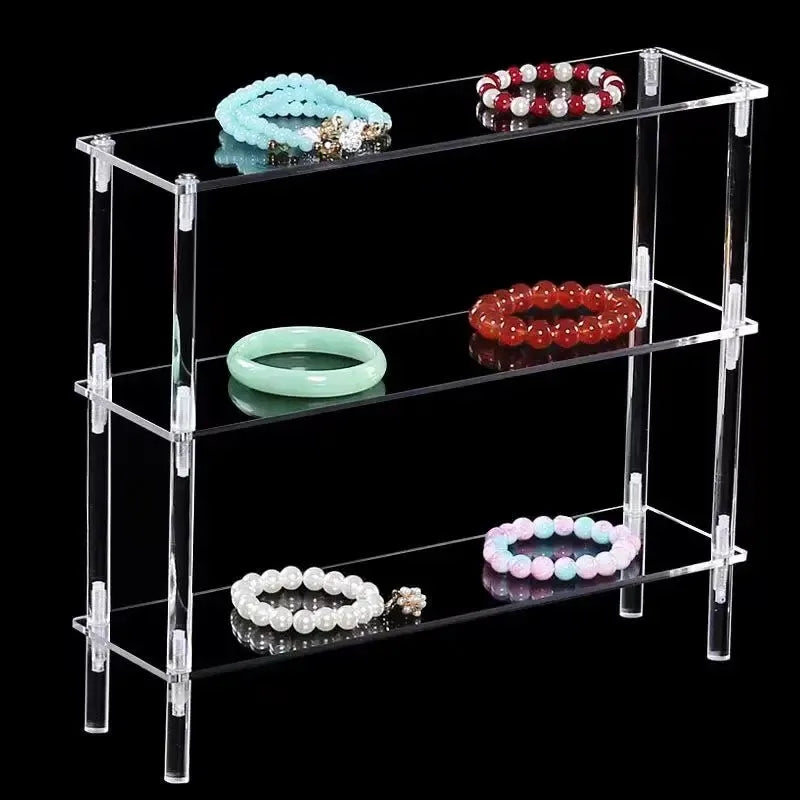 Vertical Acrylic Display Riser,Perfume Stand Organizer,Clear Display Shelf for Cosmetics,Cupcake,Action Figures,Pop Mart Dolls