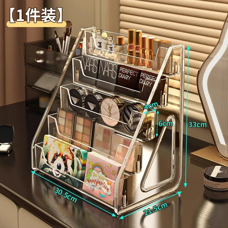 Acrylic Display Riser Stand Shelf Clear Perfume Holder Desktop Organizer for Figures Toys - Desktop Decoration Showcase
