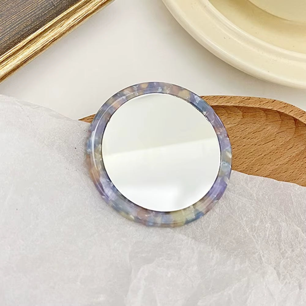 New Simple Acetate Mini round Mirror Makeup Mirror Cosmetic Vanity Mirror SPA Salon Compact Mirrors Portable Beauty Mirrors