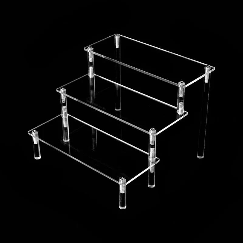 Clear Acrylic Display Stand for Anime Figures Cupcake Shelf Organizer Desserts Holder Jewels Display Risers Stand Perfume Stand