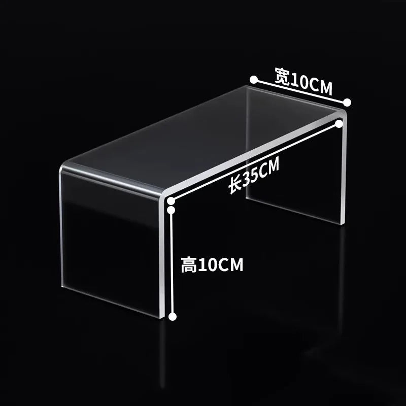 Clear Acrylic Shelf Desktop Display Cabinet Baffle Wardrobe Refrigerator Layered Partition Cosmetics Toy Perfume Storage Rack