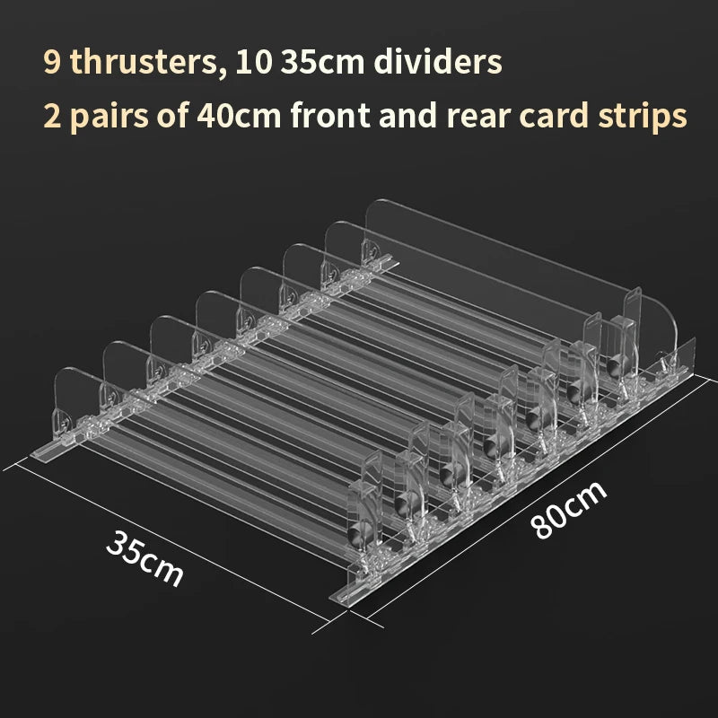 19Mm Supermarket Automatic Shelf Pusher Propeller Countertop Small Lipstick Nail Polish Perfume Classified Display Storage Rack