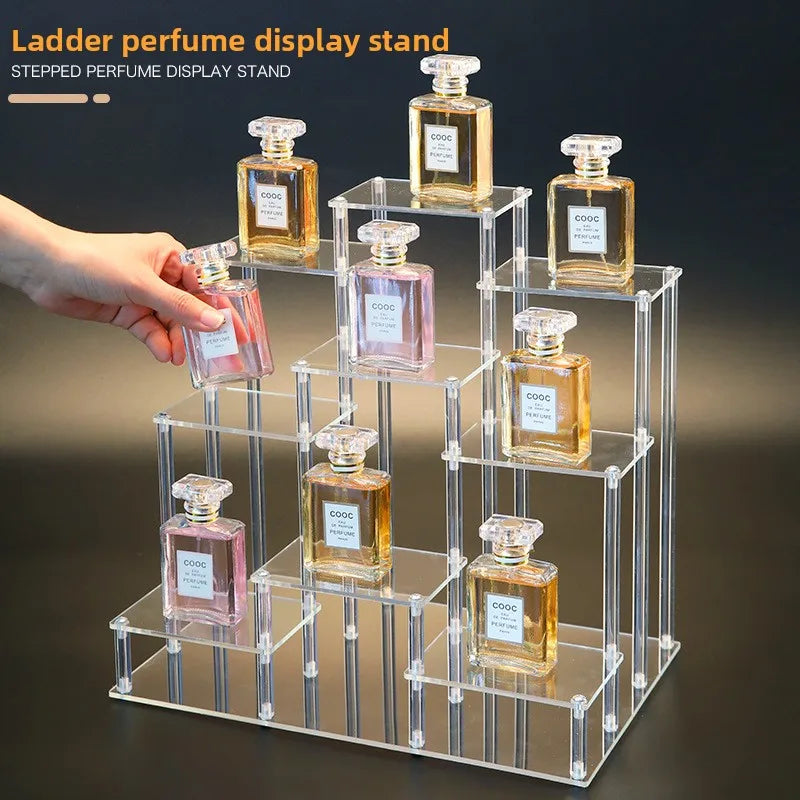 Acrylic Transparent Display Rack Multi Layer Teapot Handmade Toy Car Model Perfume Shelf Dessert Ladder Display Storage Holders